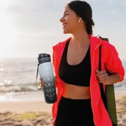Nimma® Motivatie Waterfles - 1 Liter Drinkfles - Met Tijdmarkeringen En Fruitfilter - Zwart Wit 15 Nimma® Motivatie Waterfles - 1 Liter Drinkfles - Met Tijdmarkeringen En Fruitfilter - Zwart Wit -Aigostar winkel 1200x1200 481