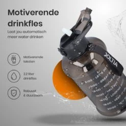 JOLTIA - Sportfles Met Sleeve - Drinkfles Met Rietje - Met Tijdmarkering En Motivatie - Tijd - Drinkflessen Volwassenen - Waterfles - Motiverende Drink / Water Fles - Bidon - Waterjug - 2.2 Liter - Zwart 12 JOLTIA - Sportfles Met Sleeve - Drinkfles Met Rietje - Met Tijdmarkering En Motivatie - Tijd - Drinkflessen Volwassenen - Waterfles - Motiverende Drink / Water Fles - Bidon - Waterjug - 2.2 Liter - Zwart -Aigostar winkel 1200x1200 544