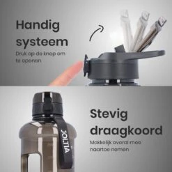 JOLTIA - Sportfles Met Sleeve - Drinkfles Met Rietje - Met Tijdmarkering En Motivatie - Tijd - Drinkflessen Volwassenen - Waterfles - Motiverende Drink / Water Fles - Bidon - Waterjug - 2.2 Liter - Zwart 14 JOLTIA - Sportfles Met Sleeve - Drinkfles Met Rietje - Met Tijdmarkering En Motivatie - Tijd - Drinkflessen Volwassenen - Waterfles - Motiverende Drink / Water Fles - Bidon - Waterjug - 2.2 Liter - Zwart -Aigostar winkel 1200x1200 546