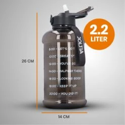 JOLTIA - Sportfles Met Sleeve - Drinkfles Met Rietje - Met Tijdmarkering En Motivatie - Tijd - Drinkflessen Volwassenen - Waterfles - Motiverende Drink / Water Fles - Bidon - Waterjug - 2.2 Liter - Zwart 19 JOLTIA - Sportfles Met Sleeve - Drinkfles Met Rietje - Met Tijdmarkering En Motivatie - Tijd - Drinkflessen Volwassenen - Waterfles - Motiverende Drink / Water Fles - Bidon - Waterjug - 2.2 Liter - Zwart -Aigostar winkel 1200x1200 551