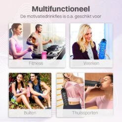 Innovaland Motivatie Waterfles Zwart - 1 Liter Drinkfles - Waterfles Met Rietje - Waterfles Met Tijdmarkering - BPA Vrij - Volwassenen - Kinderen - Vaderdag Cadeau - Geschenk - Cadeau Voor Man - Vrouw - Sinterklaas Cadeautjes - Mannen - Vrouwen -Aigostar winkel 1200x1200 571