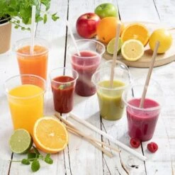 Merkloos Composteerbare Wegwerpbeker Met Dome Deksel Met Gat Voor Frisdrank En Smoothies | 400 Ml | Ø 96 Mm | PLA | 50 Stuks -Aigostar winkel 1200x1200 616