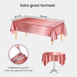 Partizzle 2x Rose Goud Plastic Wegwerp Tafelkleed Set - Verjaardag Bruiloft Sweet 16 Versiering - Feest Decoratie - 274 X 137 Cm 17 Partizzle 2x Rose Goud Plastic Wegwerp Tafelkleed Set - Verjaardag Bruiloft Sweet 16 Versiering - Feest Decoratie - 274 X 137 Cm -Aigostar winkel 1200x1200 635