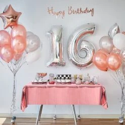 Partizzle 2x Rose Goud Plastic Wegwerp Tafelkleed Set - Verjaardag Bruiloft Sweet 16 Versiering - Feest Decoratie - 274 X 137 Cm 20 Partizzle 2x Rose Goud Plastic Wegwerp Tafelkleed Set - Verjaardag Bruiloft Sweet 16 Versiering - Feest Decoratie - 274 X 137 Cm -Aigostar winkel 1200x1200 637