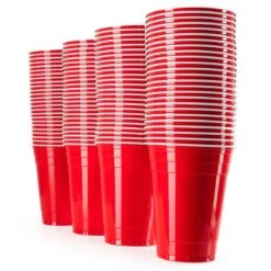 VIVALOO Bierspel – Drankspel - Set Van 100 Plastic Bekers En 12 Beer Pong Ballen – Feest Wegwerpbekers – Rood - 455 Ml 10 VIVALOO Bierspel – Drankspel - Set Van 100 Plastic Bekers En 12 Beer Pong Ballen – Feest Wegwerpbekers – Rood - 455 Ml -Aigostar winkel 1200x1200 650