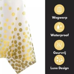 Pazzo Festa - Wegwerp Tafelkleed - 2 Stuks - Wit Goud - Vlek & Geurvrij - Verjaardagen - Kerst - Gender Reveal - Baby Shower - Party's - 9 Pazzo Festa - Wegwerp Tafelkleed - 2 Stuks - Wit Goud - Vlek & Geurvrij - Verjaardagen - Kerst - Gender Reveal - Baby Shower - Party's - -Aigostar winkel 1200x1200 665