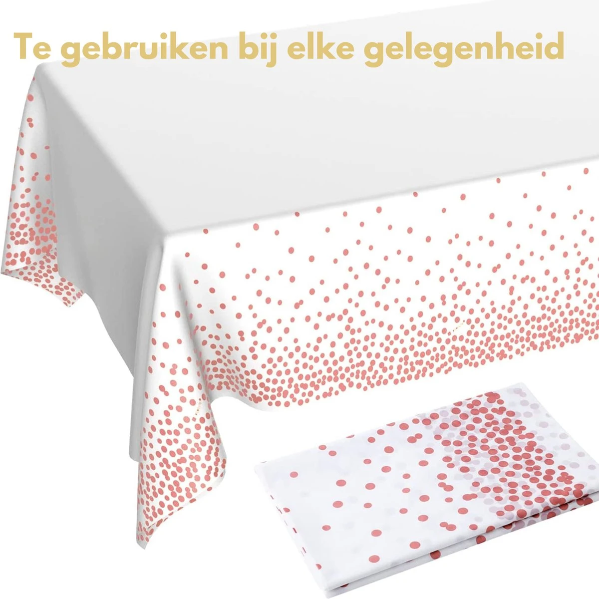 Pazzo Festa - Wegwerp Tafelkleed - 2 Stuks - Wit Rose - Vlek & Geurvrij - Verjaardagen - Gender Reveal - Baby Shower - Party's - 5 Pazzo Festa - Wegwerp Tafelkleed - 2 Stuks - Wit Rose - Vlek & Geurvrij - Verjaardagen - Gender Reveal - Baby Shower - Party's - - Afbeelding 3