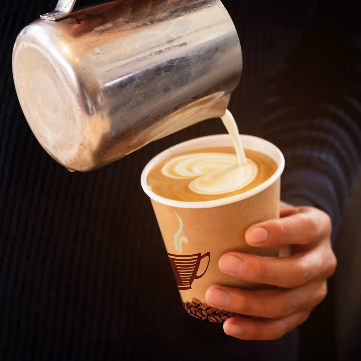 Kartonnen Beker 200ml -8 Oz - 100 Stuks- Recyclable Wegwerp Papieren Bekers - Coffee Cups 5 Kartonnen Beker 200ml -8 Oz - 100 Stuks- Recyclable Wegwerp Papieren Bekers - Coffee Cups - Afbeelding 3