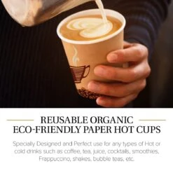 Kartonnen Beker 200ml -8 Oz - 100 Stuks- Recyclable Wegwerp Papieren Bekers - Coffee Cups 10 Kartonnen Beker 200ml -8 Oz - 100 Stuks- Recyclable Wegwerp Papieren Bekers - Coffee Cups -Aigostar winkel 1200x1200 695