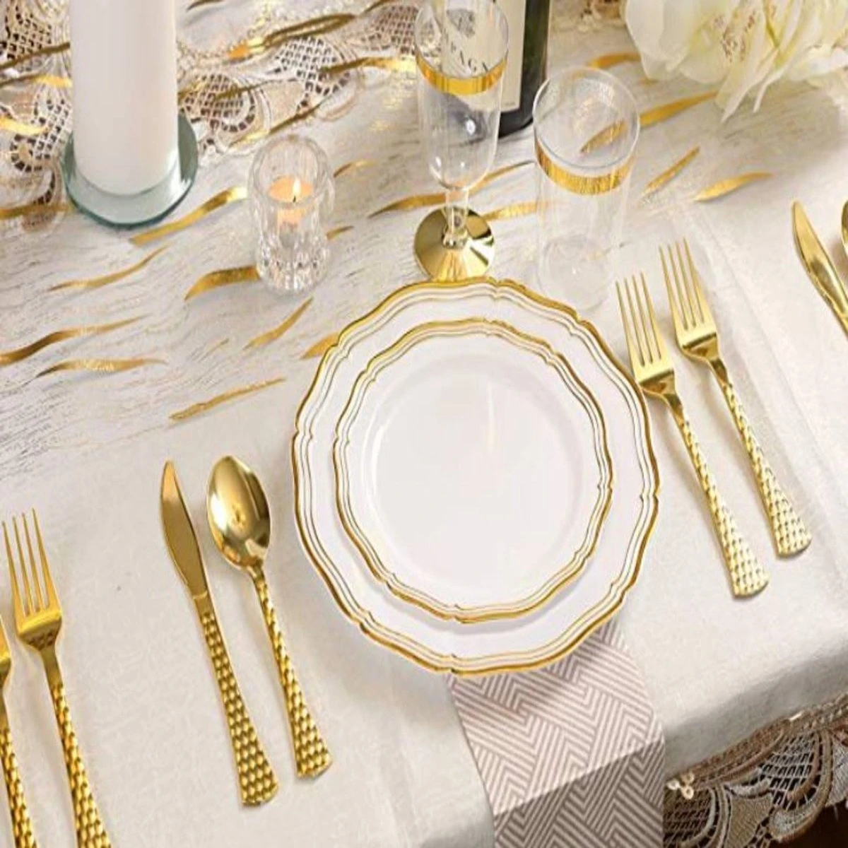 Glamour - 120st Luxe Goud Bestekset 5 Glamour - 120st Luxe Goud Bestekset - Afbeelding 3