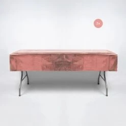 Festivz 2x Rose Goud Plastic Wegwerp Tafelkleed Versiering Set - Verjaardag Bruiloft Sweet 16 Feest Decoratie - 274 X 137 Cm