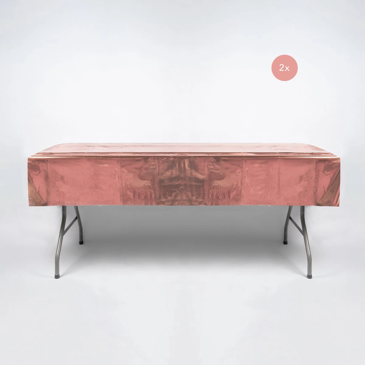 Festivz 2x Rose Goud Plastic Wegwerp Tafelkleed Versiering Set - Verjaardag Bruiloft Sweet 16 Feest Decoratie - 274 X 137 Cm 3 Festivz 2x Rose Goud Plastic Wegwerp Tafelkleed Versiering Set - Verjaardag Bruiloft Sweet 16 Feest Decoratie - 274 X 137 Cm