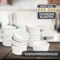 Chefarone Mini Ronde Ovenschalen - Mini Vormpjes Set Van 10 - Bakvormen Keramiek 200 ML - Crème Brulée Schaaltje - Wit 19 Chefarone Mini Ronde Ovenschalen - Mini Vormpjes Set Van 10 - Bakvormen Keramiek 200 ML - Crème Brulée Schaaltje - Wit -Aigostar winkel 1200x1200 744