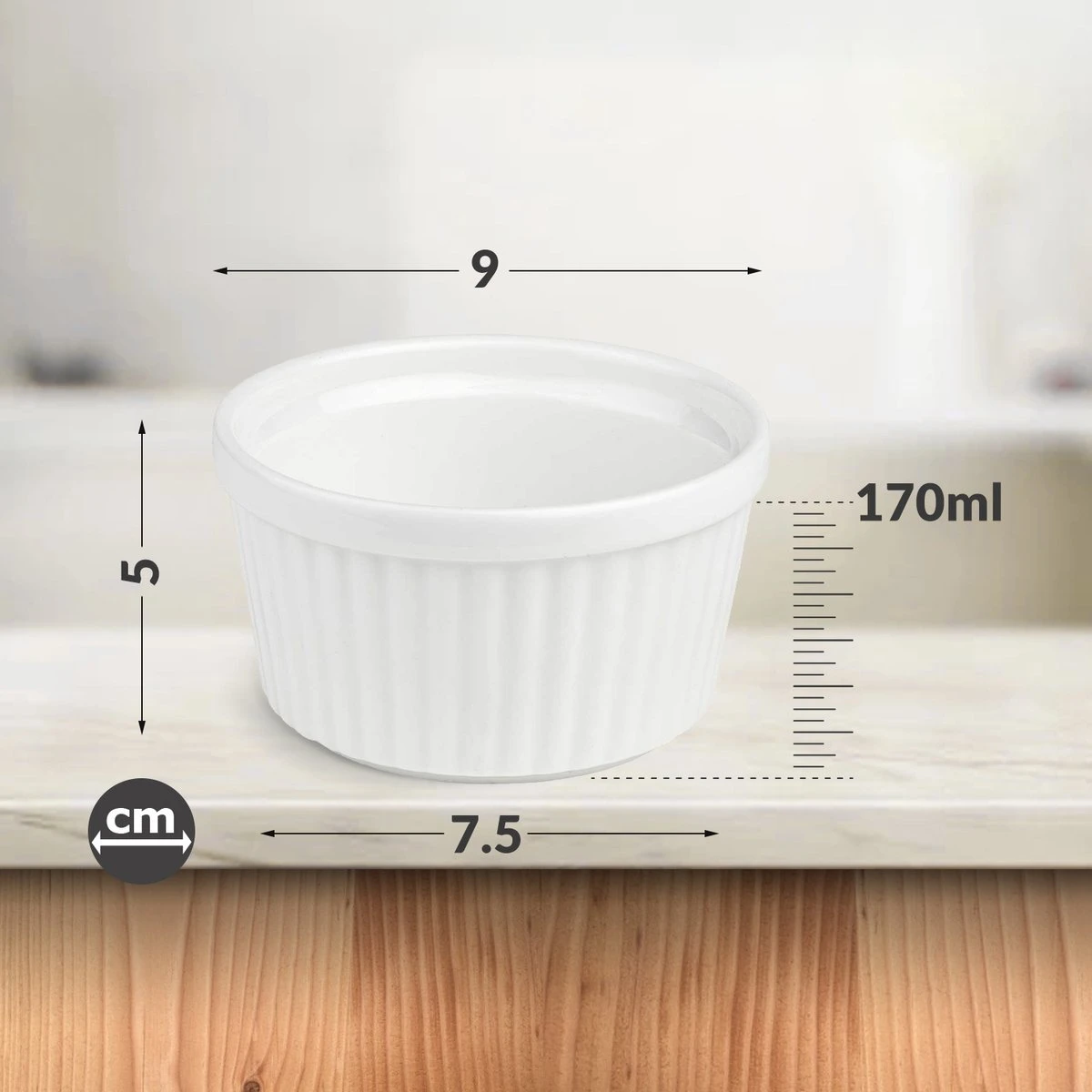 Chefarone Mini Ronde Ovenschalen - Mini Vormpjes Set Van 10 - Bakvormen Keramiek 200 ML - Crème Brulée Schaaltje - Multicolor 7 Chefarone Mini Ronde Ovenschalen - Mini Vormpjes Set Van 10 - Bakvormen Keramiek 200 ML - Crème Brulée Schaaltje - Multicolor - Afbeelding 6