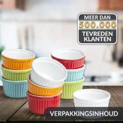 Chefarone Mini Ronde Ovenschalen - Mini Vormpjes Set Van 10 - Bakvormen Keramiek 200 ML - Crème Brulée Schaaltje - Multicolor 16 Chefarone Mini Ronde Ovenschalen - Mini Vormpjes Set Van 10 - Bakvormen Keramiek 200 ML - Crème Brulée Schaaltje - Multicolor -Aigostar winkel 1200x1200 783