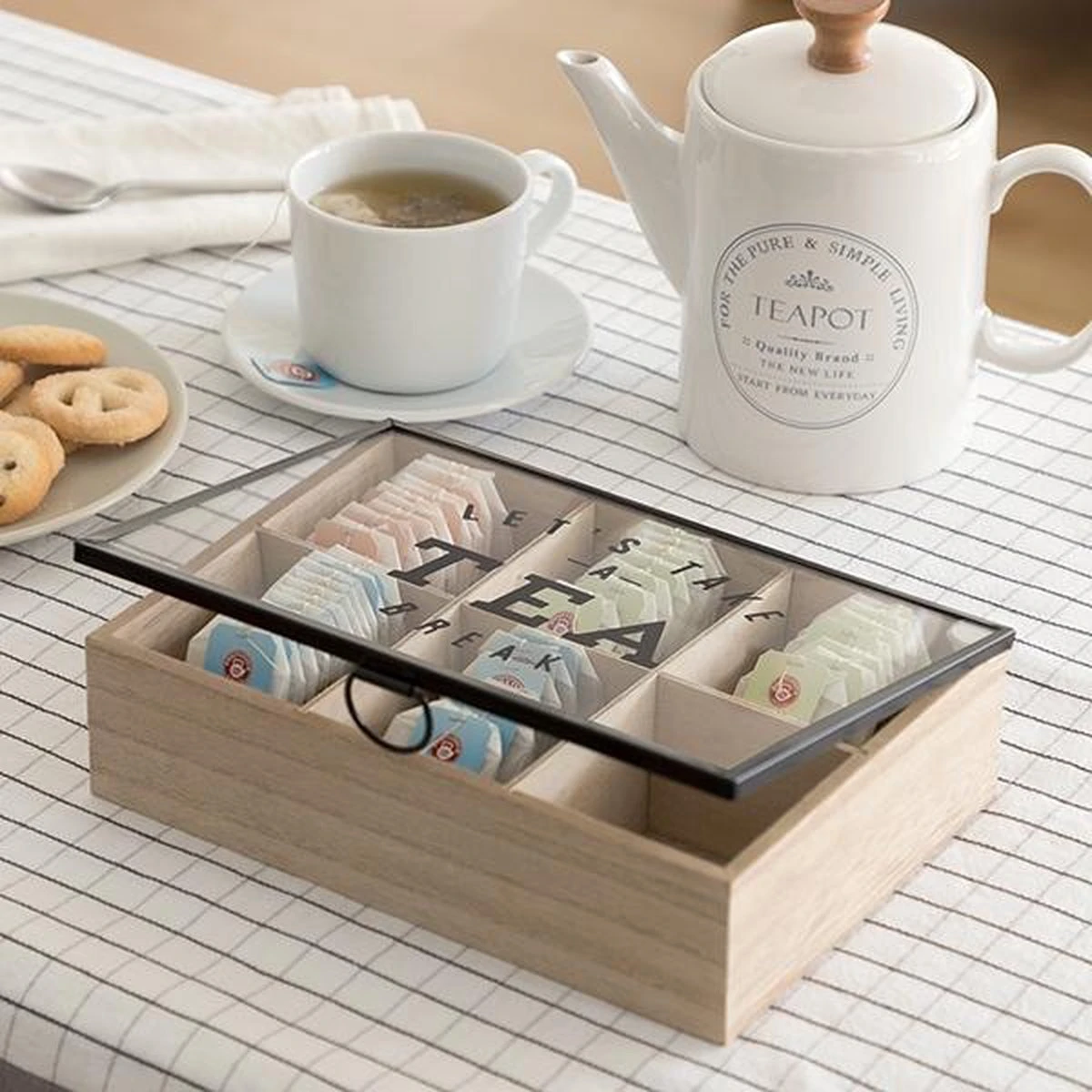 Merkloos Theedoos Let´s Take A Break 4 Merkloos Theedoos Let´s Take A Break - Afbeelding 2