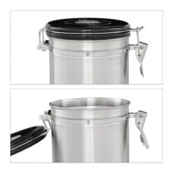 Relaxdays Voorraadbus Koffie - Koffieblik - Luchtdicht - Koffiebus - Zilver - Metaal Groot 12 Relaxdays Voorraadbus Koffie - Koffieblik - Luchtdicht - Koffiebus - Zilver - Metaal Groot -Aigostar winkel 1200x1200 797