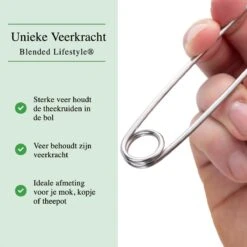 Theezeef Met Handvat Inclusief Lekplaatje - Set Van 2 Stuks - Thee Ei Voor Losse Thee - Theefilter Voor Losse Thee - Thee Infuser -Aigostar winkel 1200x1200 833