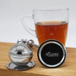 Blended Lifestyle® Theezeef Met Veer - Set Van 2 - Inclusief Lekplaatjes - Geschikt Voor Losse Kruiden -Aigostar winkel 1200x1200 840