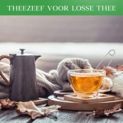 Theezeef Met Handvat Inclusief Lekplaatje - Set Van 3 Stuks - Thee Ei Voor Losse Thee - Theefilter Voor Losse Thee - Thee Infuser -Aigostar winkel 1200x1200 872