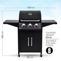 MaxxGarden Gas Barbecue - 3 Branders - Incl. Gratis BBQ Set -Aigostar winkel 1200x1200 890