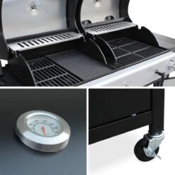 Alice's Garden Houtskool Barbecue - Grilloppervlak (LxB) 41 X 44 Cm - Gas En Houtskool - 3 Branders - Marsac Zwart 8 Alice's Garden Houtskool Barbecue - Grilloppervlak (LxB) 41 X 44 Cm - Gas En Houtskool - 3 Branders - Marsac Zwart -Aigostar winkel 1200x1200 899