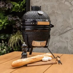 BluMill Kamado BBQ Egg - Kamado 13 Inch - Incl. Vlees Thermometer - Houtskoolbarbecues - Zwart - Ø 27cm -Aigostar winkel 1200x1200 935