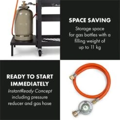 Klarstein Kingsville Double Barbecue - Houtskool- En Gasbarbecue - Smoker BBQ - Inclusief Deksels En Thermometer - Met 2 Roosters - Zwart -Aigostar winkel 1200x1200 979