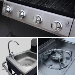 Alice's Garden Gas BBQ D'Artagnan - Zwart - 5 Branders - Buitenkeuken 8 Alice's Garden Gas BBQ D'Artagnan - Zwart - 5 Branders - Buitenkeuken -Aigostar winkel 1200x1200 986