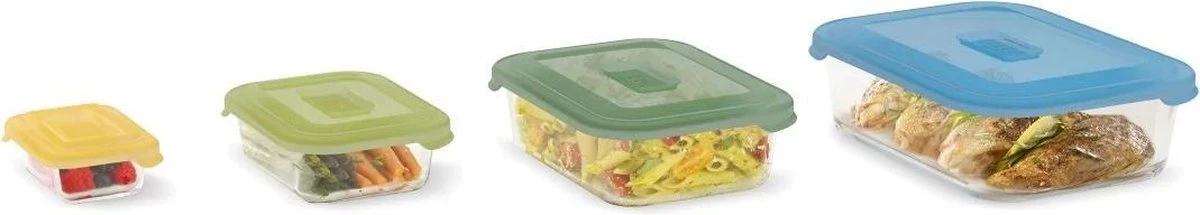 Joseph Joseph Nest Ovenschalen - Incl. Deksels - Glas - 4 Stuks 16 Joseph Joseph Nest Ovenschalen - Incl. Deksels - Glas - 4 Stuks - Afbeelding 14