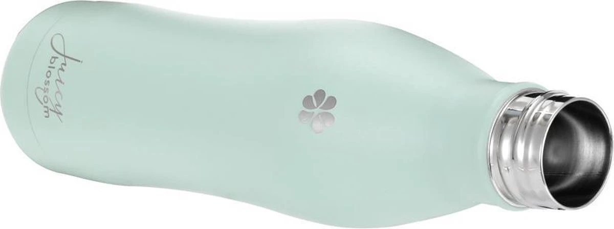 Juicy Blossom Drinkfles - 500ml - Roestvrij Staal - Stainless Steel Bottle - Waterfles - Drinkfles - Thermosfles (Muntgrijs) 4 Juicy Blossom Drinkfles - 500ml - Roestvrij Staal - Stainless Steel Bottle - Waterfles - Drinkfles - Thermosfles (Muntgrijs) - Afbeelding 2