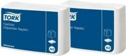 Tork - Navulverpakking Dispenserservet - 1-laags Fastfold - 600 Stuks - Wit