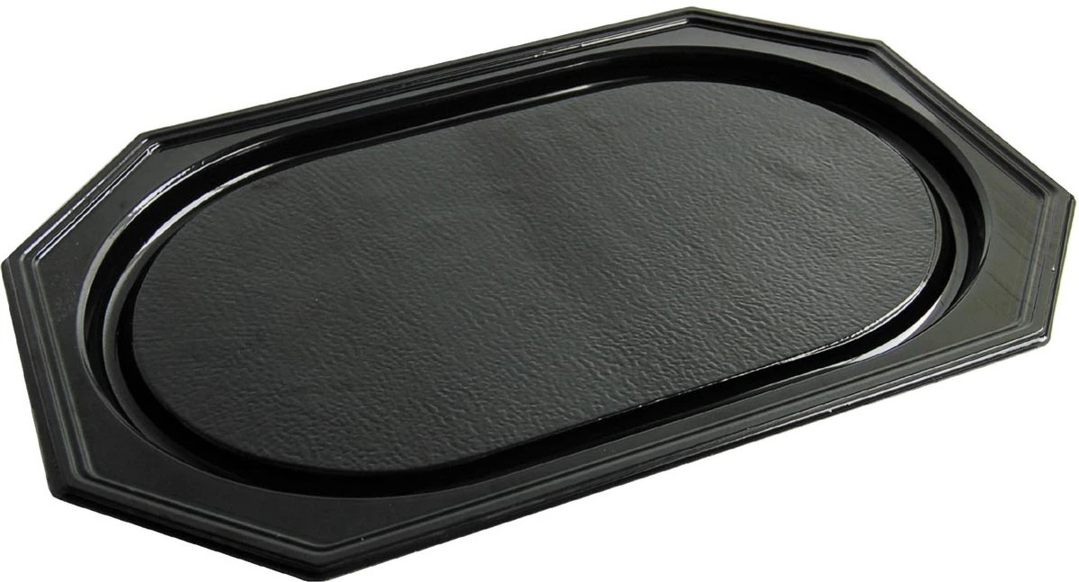 Cateringschaal - Uit Gerecycleerd PET - Ft 45 X 30 Cm - Zwart - Pak Van 10 Stuks 4 Cateringschaal - Uit Gerecycleerd PET - Ft 45 X 30 Cm - Zwart - Pak Van 10 Stuks - Afbeelding 2