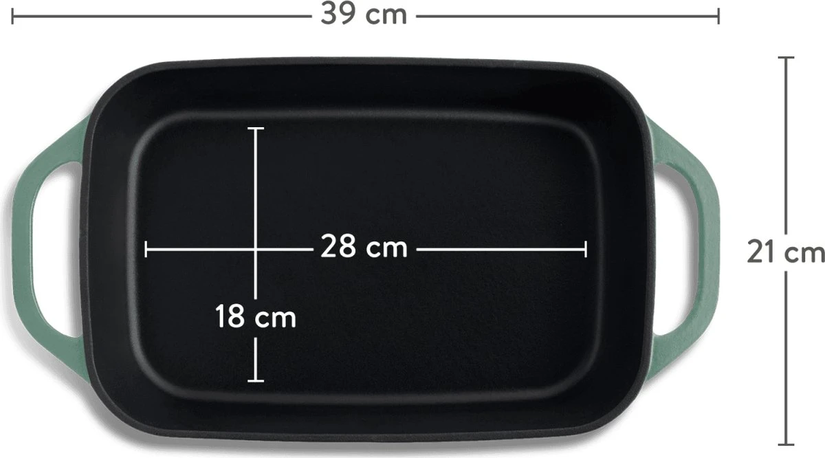 Springlane Gietijzer Ovenschaal Mint - 39,2 X 21,2 Cm, 4 L 11 Springlane Gietijzer Ovenschaal Mint - 39,2 X 21,2 Cm, 4 L - Afbeelding 9