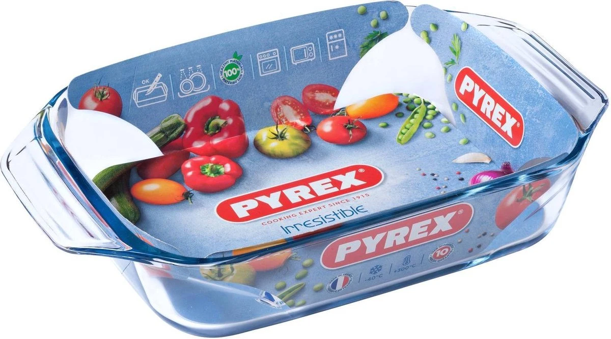 Pyrex Ovenschaal Rechthoek - Met Grepen - Borosilicaatglas - 1,4 Liter - Transparant 17 Pyrex Ovenschaal Rechthoek - Met Grepen - Borosilicaatglas - 1,4 Liter - Transparant - Afbeelding 15