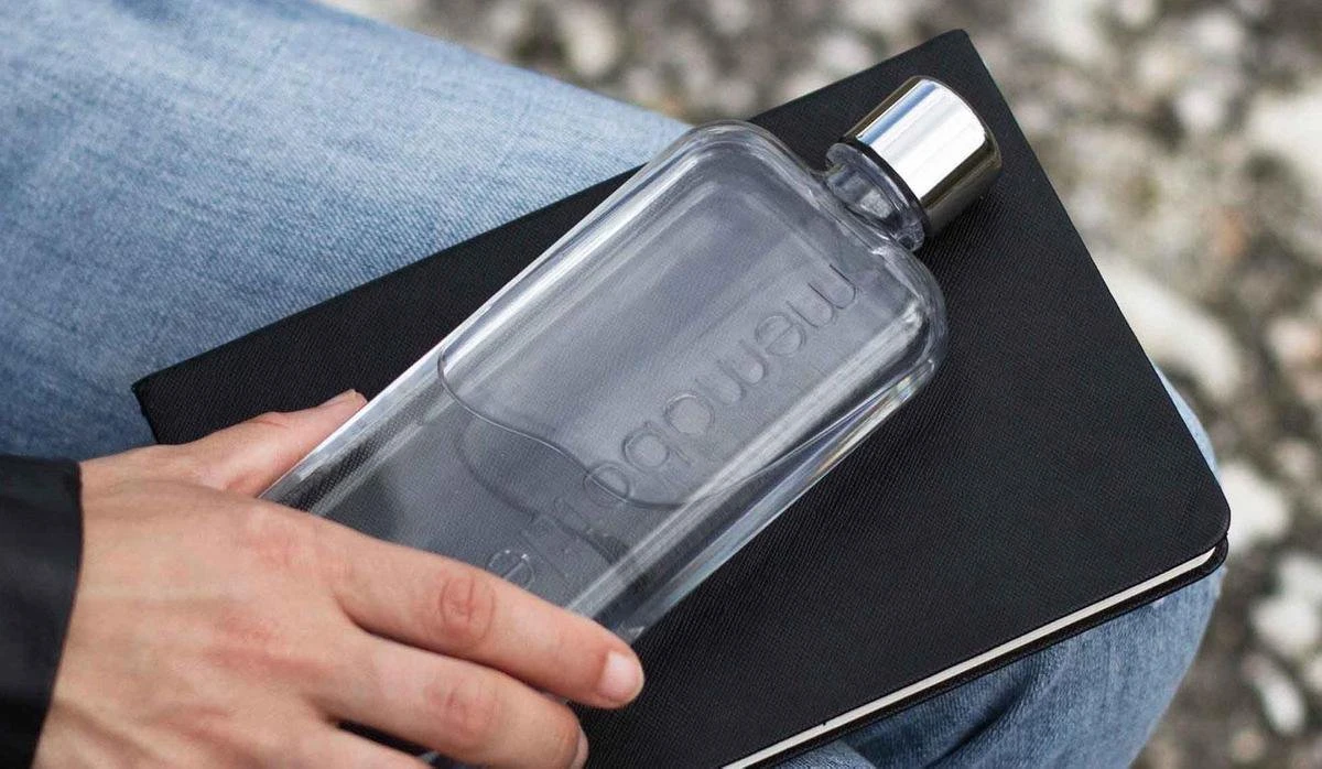 Memobottle Slim - Drinkfles - Transparant - 450ML 6 Memobottle Slim - Drinkfles - Transparant - 450ML - Afbeelding 4