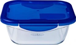 Pyrex - Cook & Go Schaal Vierkant Met Deksel 1,9 Liter - Transparant