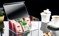 Box Up Theedoos - 6 Vakken - Ruimte Voor 60 Theezakjes - BPA Vrij - Transparant -Aigostar winkel 1200x730 1