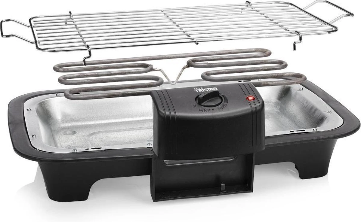 Tristar BQ-2813 Electrische Tafelbarbecue - Grilloppervlak (LxB) 38x22 Cm - 2000W - Zwart 8 Tristar BQ-2813 Electrische Tafelbarbecue - Grilloppervlak (LxB) 38x22 Cm - 2000W - Zwart - Afbeelding 7