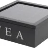 Merkloos Zwarte Houten Theedoos 9-vaks 23 Cm - Theedozen/theekisten Van Hout 23 Cm -Aigostar winkel 1200x743 1
