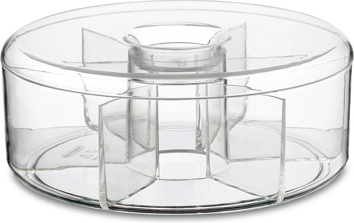 Mepal - Theedoos Rond - Transparant - 6 Vakken - Opbergdoos - Theekist 2 Mepal - Theedoos Rond - Transparant - 6 Vakken - Opbergdoos - Theekist