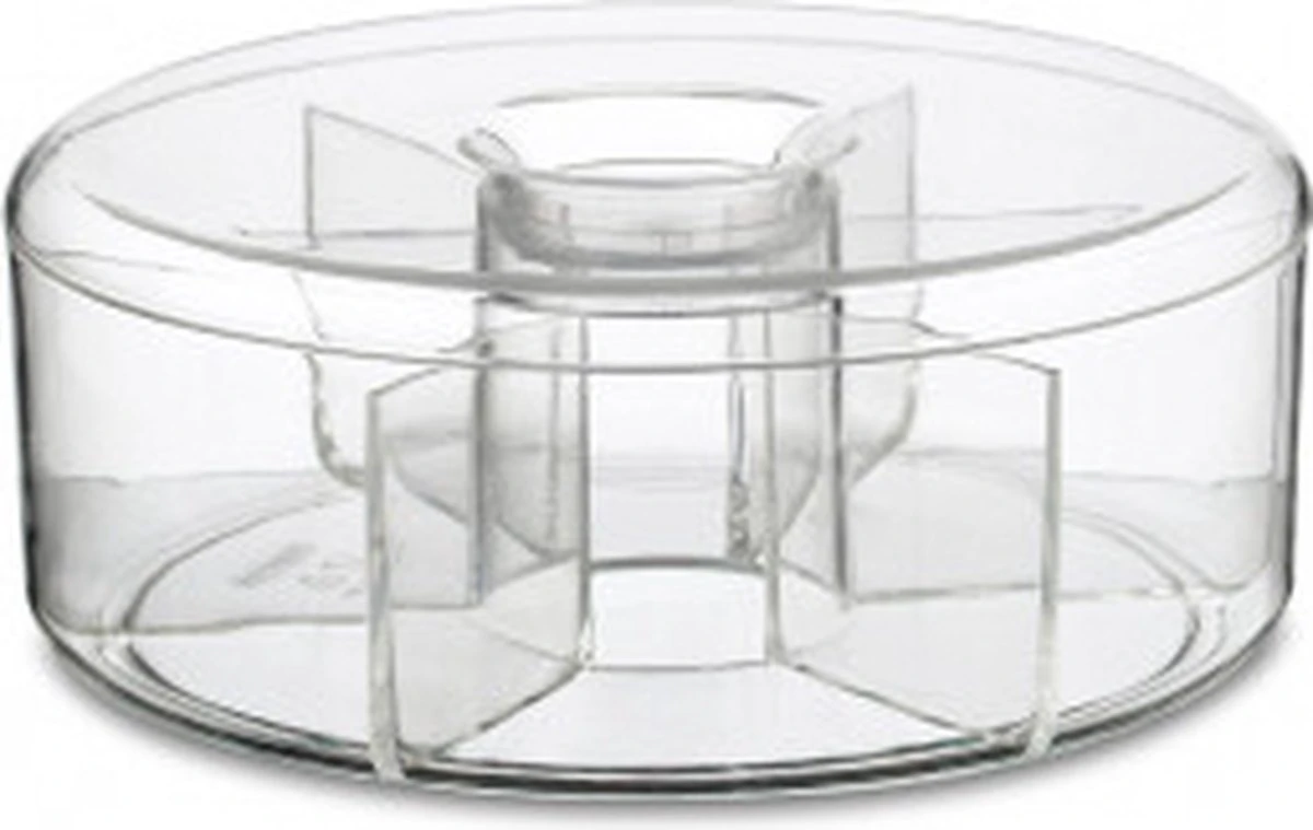 Mepal - Theedoos Rond - Transparant - 6 Vakken - Opbergdoos - Theekist 6 Mepal - Theedoos Rond - Transparant - 6 Vakken - Opbergdoos - Theekist - Afbeelding 5