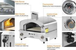 Bighorn Outdoor Edelstaal Gas Pizza Oven - Draagbare Gas Barbecue - Edelstaal -Model SRGG20001 18 Bighorn Outdoor Edelstaal Gas Pizza Oven - Draagbare Gas Barbecue - Edelstaal -Model SRGG20001 -Aigostar winkel 1200x787