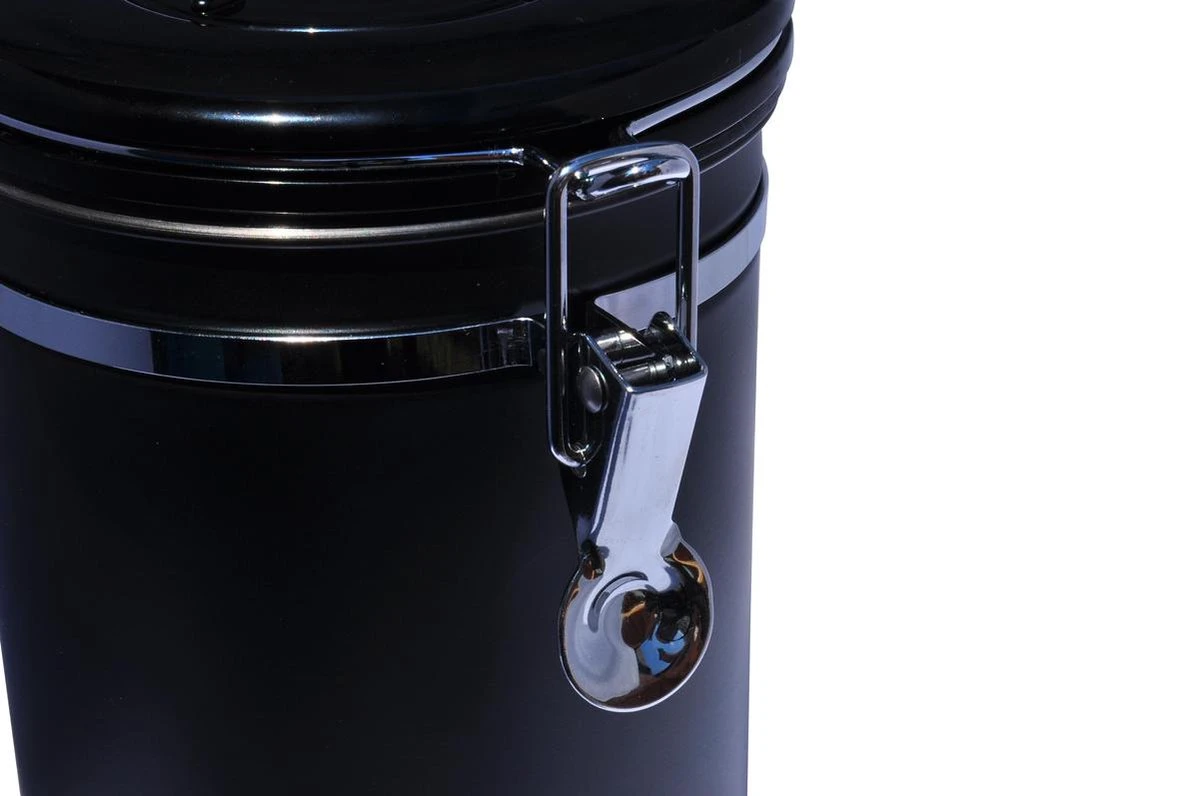 KoffieCanners Koffie Bewaarbus Luchtdicht Met CO2 Uitlaat Voor 600 Gram - Koffieblik Matzwart 6 KoffieCanners Koffie Bewaarbus Luchtdicht Met CO2 Uitlaat Voor 600 Gram - Koffieblik Matzwart - Afbeelding 4