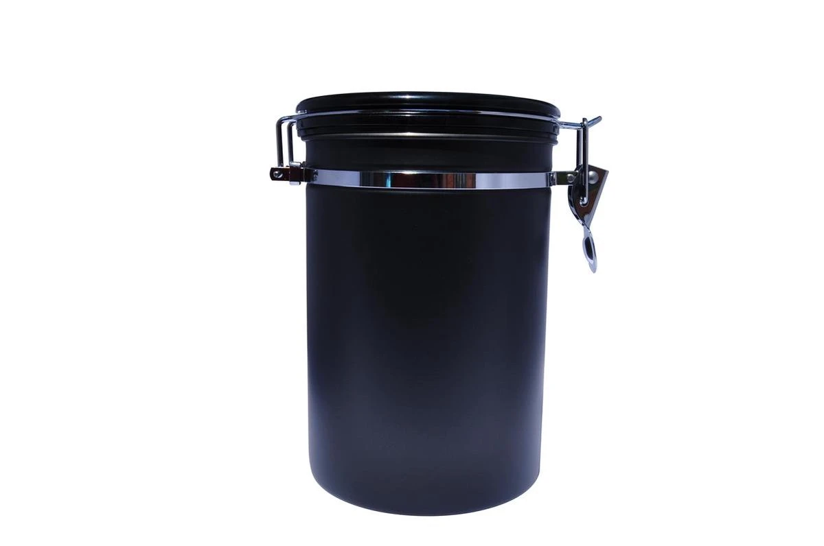 KoffieCanners Koffie Bewaarbus Luchtdicht Met CO2 Uitlaat Voor 600 Gram - Koffieblik Matzwart 9 KoffieCanners Koffie Bewaarbus Luchtdicht Met CO2 Uitlaat Voor 600 Gram - Koffieblik Matzwart - Afbeelding 7