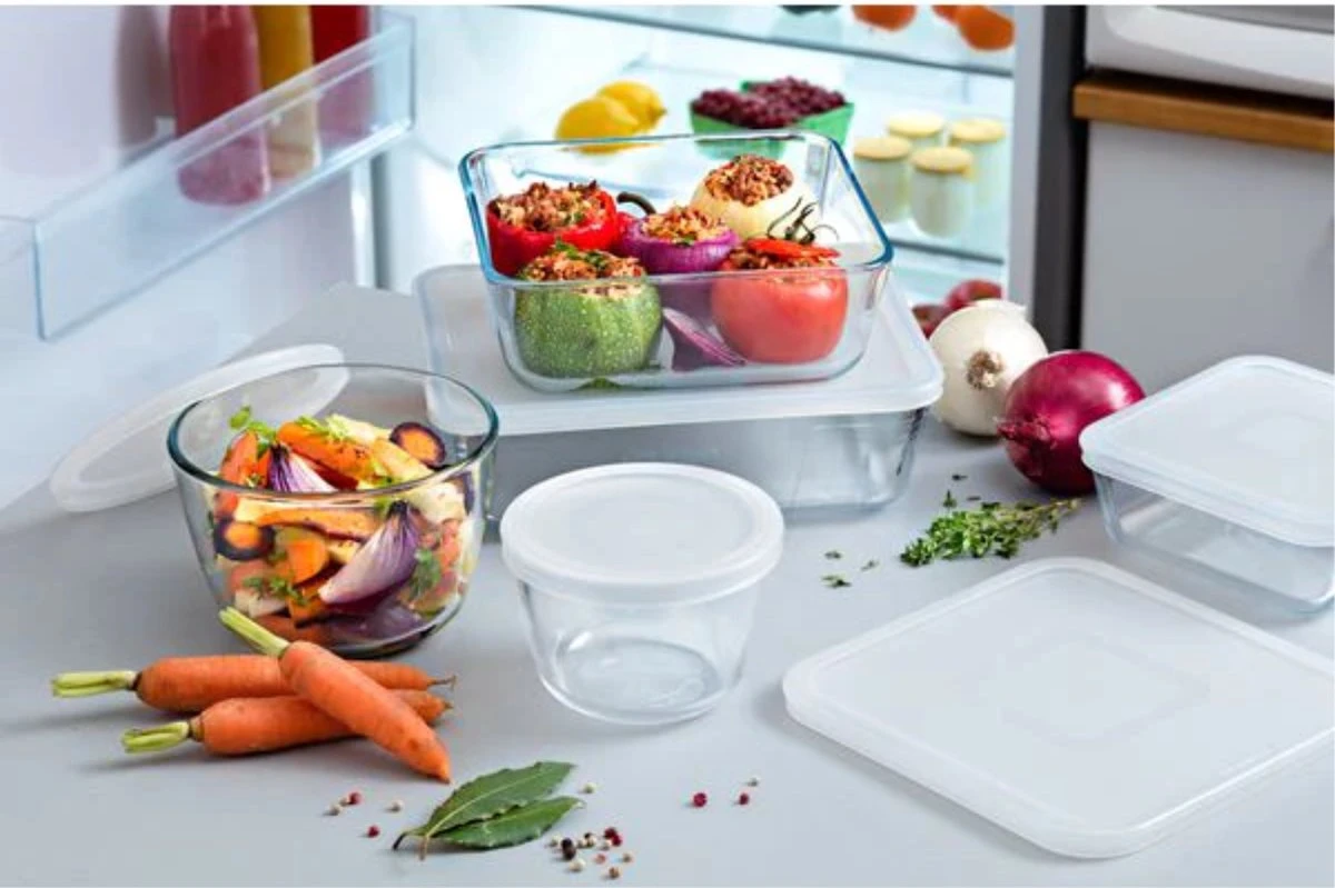 Pyrex - Cook & Freeze Schaal Met Deksel Set Van 4 Stuks - Transparant/Wit 4 Pyrex - Cook & Freeze Schaal Met Deksel Set Van 4 Stuks - Transparant/Wit - Afbeelding 2