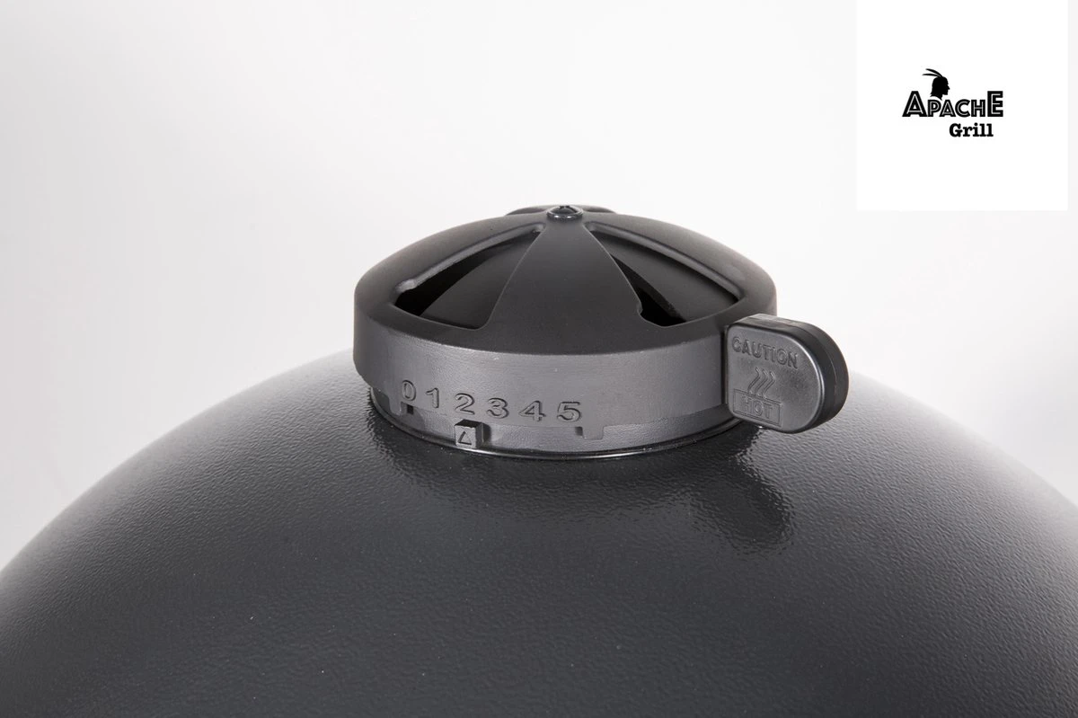 Apache Grill 21 Inch Kamado BBQ Egg | Houtskool | Zwart | Ø 50cm Grill Oppervlak | Dubbelwandig & Geïsoleerd 7 Apache Grill 21 Inch Kamado BBQ Egg | Houtskool | Zwart | Ø 50cm Grill Oppervlak | Dubbelwandig & Geïsoleerd - Afbeelding 5