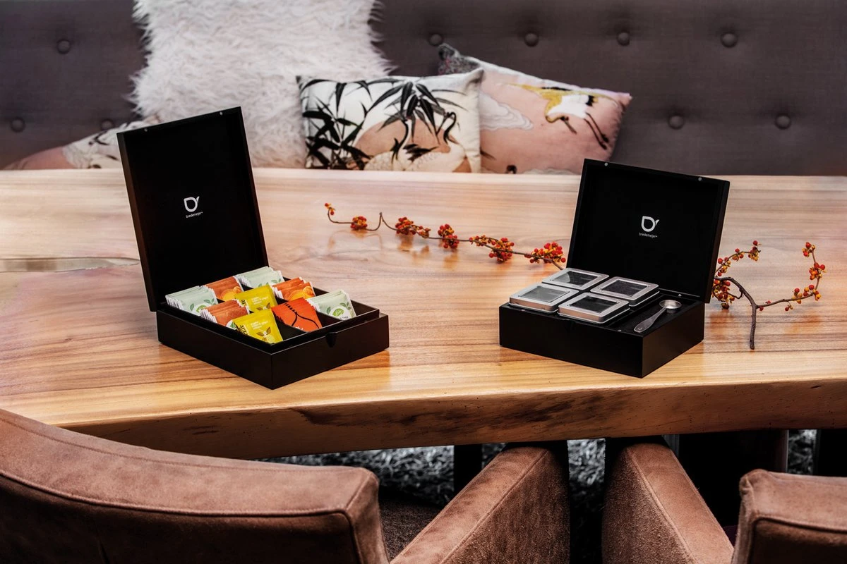 Bredemeijer - Theedoos + 4 Blikjes En Lepel Bamboe Zwart 7 Bredemeijer - Theedoos + 4 Blikjes En Lepel Bamboe Zwart - Afbeelding 5