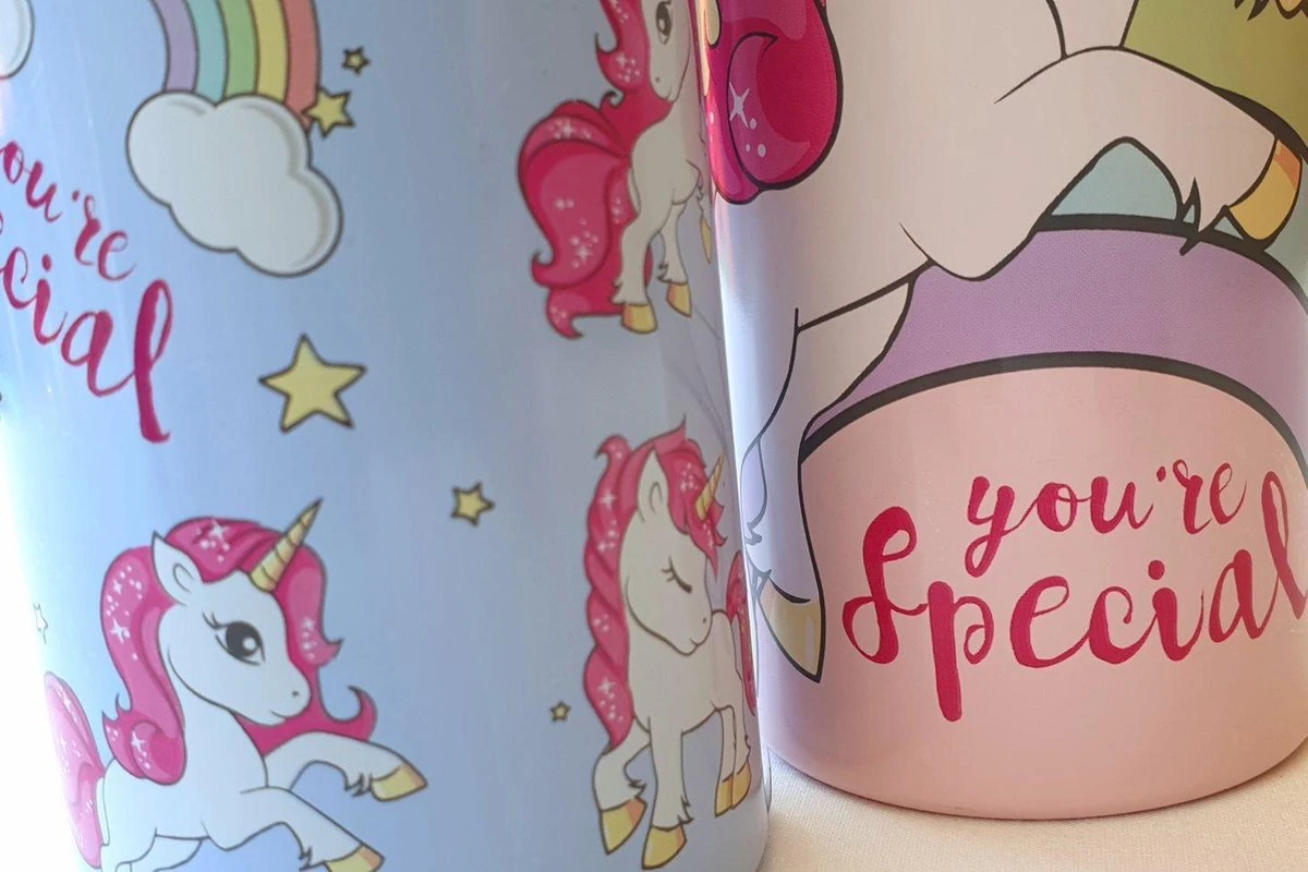 Drinkfles 2 Stuks Unicorn | Drinkflessen Eenhoorn Aluminium Kinderen | 500ml DB02 7 Drinkfles 2 Stuks Unicorn | Drinkflessen Eenhoorn Aluminium Kinderen | 500ml DB02 - Afbeelding 5