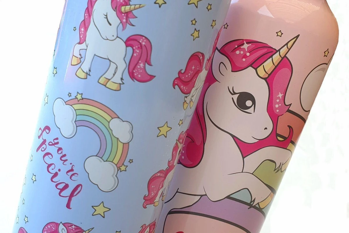 Drinkfles 2 Stuks Unicorn | Drinkflessen Eenhoorn Aluminium Kinderen | 500ml DB02 10 Drinkfles 2 Stuks Unicorn | Drinkflessen Eenhoorn Aluminium Kinderen | 500ml DB02 - Afbeelding 8